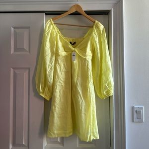 NWT Banana Republic Yellow Linen Dress